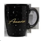 TAZA MUG HORÓSCOPO NEGRO ACUARIO