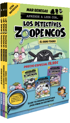 PACK APRENDER A LEER CON... ¡LOS DETECTIVES ZOOPENCOS! 7, 8 Y 9: EN LETRA MAYÚSC