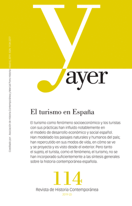 REVISTA AYER Nº 114: EL TURISMO EN ESPAÑA