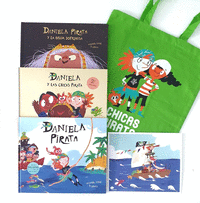 BOLSA DE TELA 'CHICAS PIRATA' - COLOR VERDE