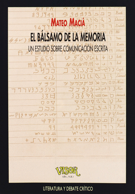 EL BÁLSAMO DE LA MEMORIA